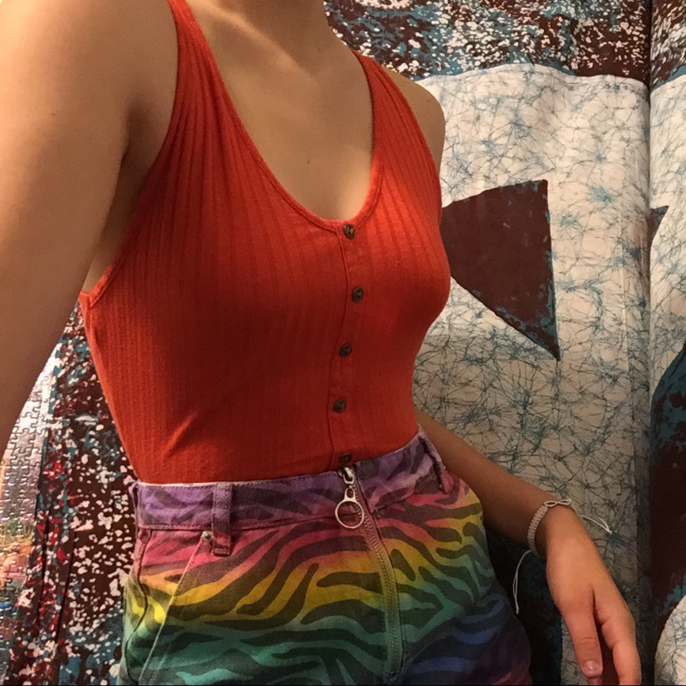 Orange Melrose and market bodysuit